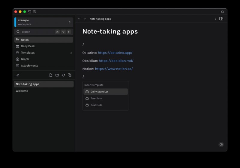 ワークフローを簡素化！ObsidianやNotionに代わるミニマルノートアプリOctarineの使い方