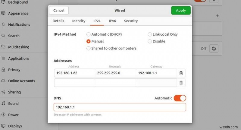 Ubuntu 22.04 LTS / 22.10で静的IPアドレスを設定する方法|nmcli・netplan・GUIの3つの手順を完全解説