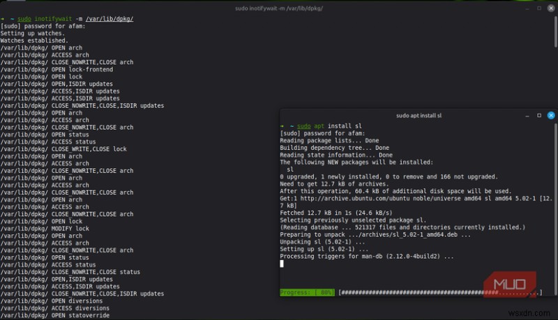 たった1つのコマンドでLinux上のアプリのファイル操作をリアルタイム監視する方法
