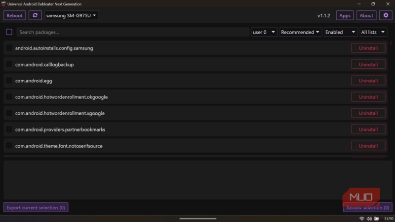 Samsungスマホのブロートウェアをroot化なしで完全削除！「UAD-NG」でパフォーマンスを劇的に改善する方法