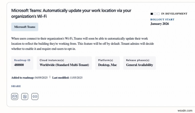マイクロソフト、TeamsのWi-Fi位置情報機能の説明を無言で修正――提供は2026年1月へ