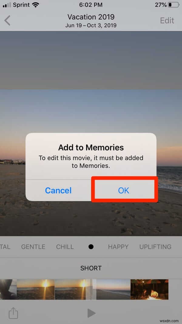 iPhoneの思い出(Memories)動画を共有する2つの簡単な方法