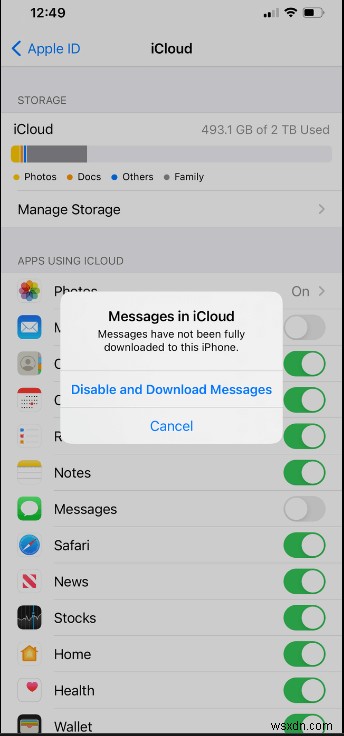 iPhone本体のメッセージは残したままiCloudからメッセージを削除する方法