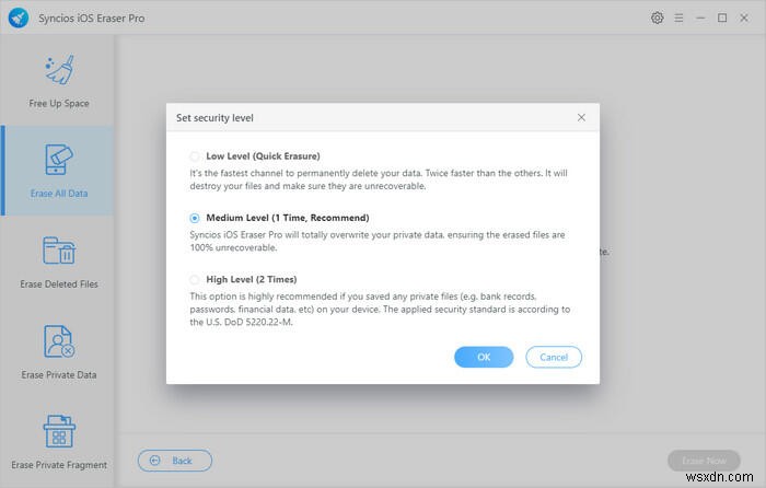 Syncios iOS Eraser ProでiPhoneの削除済みファイルを完全に消去する方法