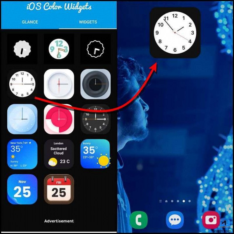【無料】iPhone 17風のかっこいい時計ウィジェットをAndroidスマホに追加する方法