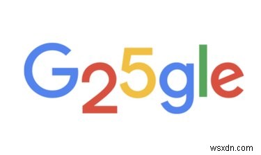 Google創立25周年を祝う、インタラクティブなイースターエッグとDoodleの旅