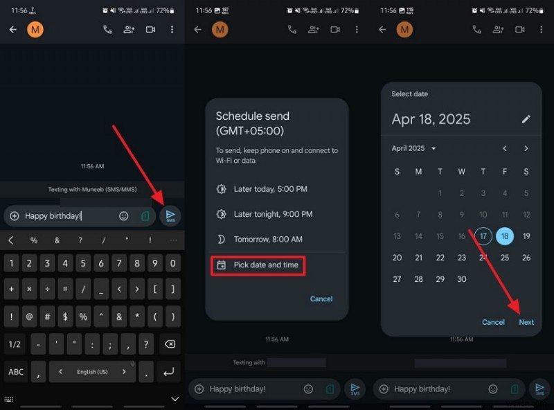 スマホの機種を問わずテキストメッセージを簡単に予約送信する方法：完全ステップバイステップガイド