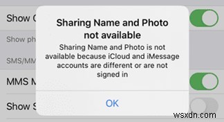iOS 17で「名前と写真の共有が利用できません」エラーを解決する方法:初心者向けステップバイステップガイド