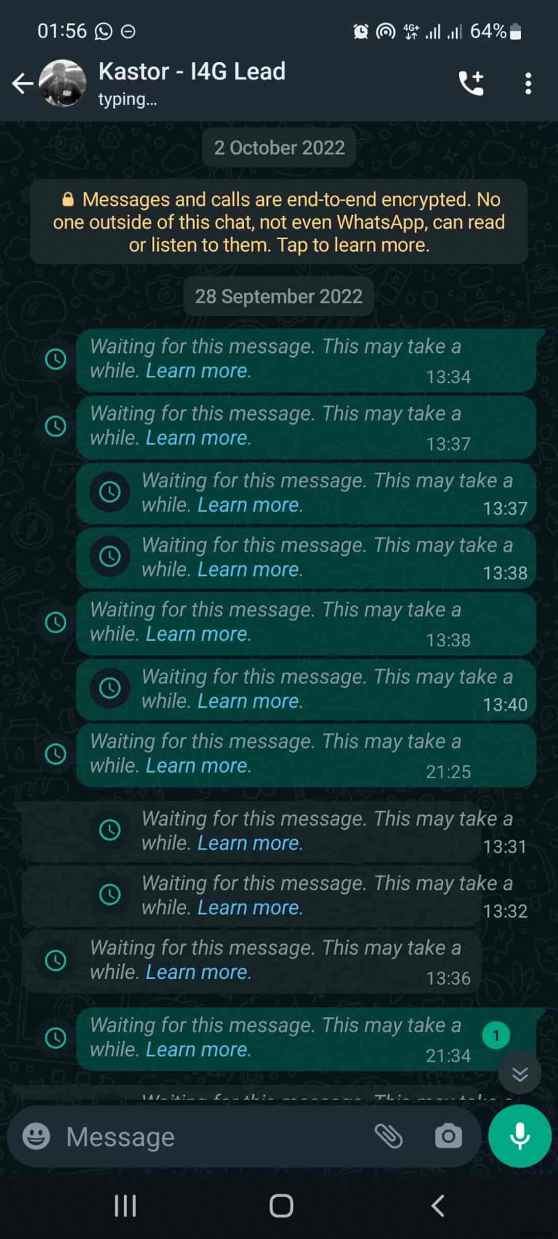 WhatsAppの「このメッセージの受信を待っています」エラーをすぐに解決する方法