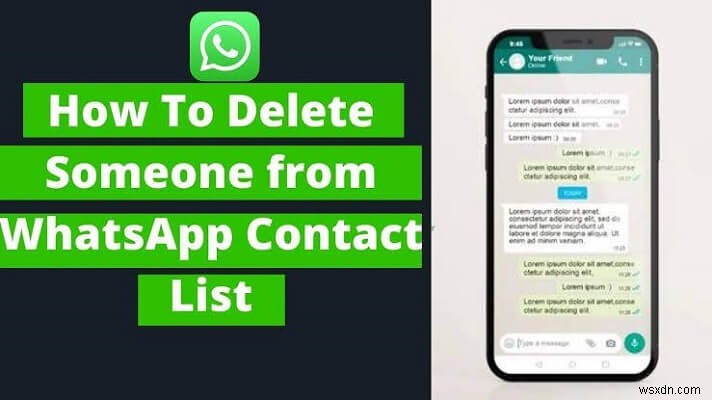 スマホの連絡先は残したままWhatsAppからコンタクトを削除する方法