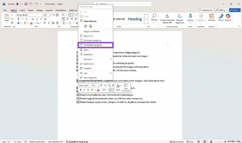 Microsoft Wordで番号付けをリセットする4つの簡単な方法