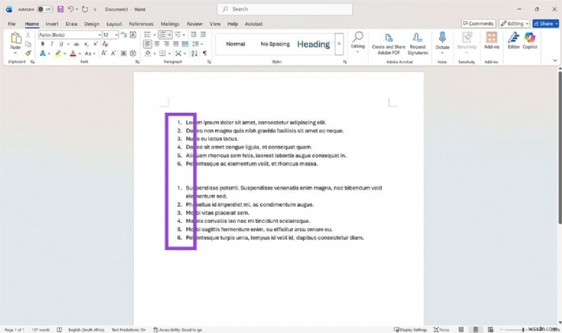 Microsoft Wordで番号付けをリセットする4つの簡単な方法