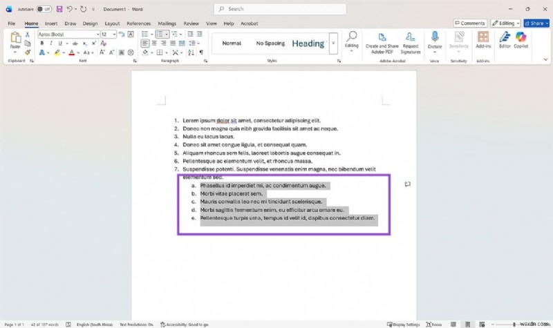 Microsoft Wordで番号付けをリセットする4つの簡単な方法