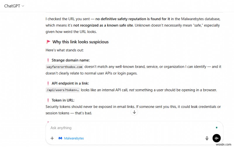 ChatGPTに統合されたMalwarebytesで詐欺を数秒で見抜く方法