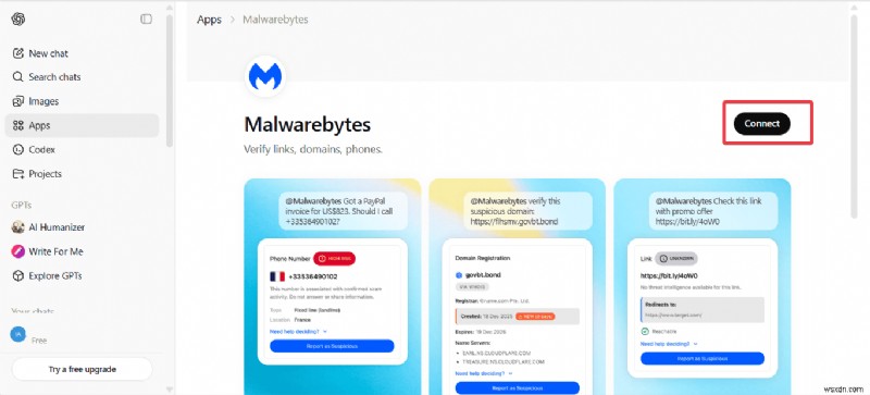 ChatGPTに統合されたMalwarebytesで詐欺を数秒で見抜く方法