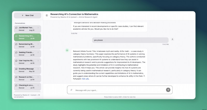 Mastra と Upstash で構築する AI 論文リサーチアシスタント完全ガイド