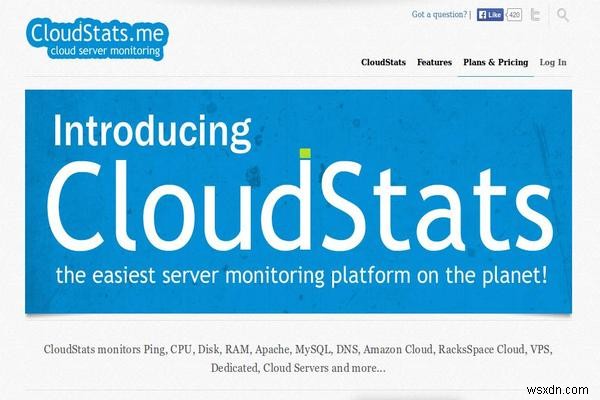 CloudStats.me – クラウドから手軽に実現するLinuxサーバーとWebサイトの総合監視