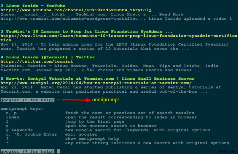 Googler:Linuxターミナルから直接使えるコマンドラインGoogle検索ツール