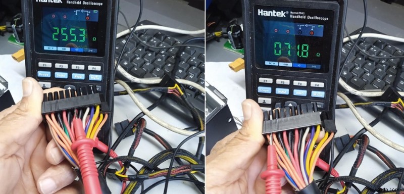 EVGA 500W 80 Plus認証電源の修理記 ― テスターの導通チェックで-12Vラインのショートを突き止める