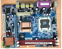 HIS G31デスクトップマザーボード修理記：電源が入らない原因はSMDコンデンサの剥離だった