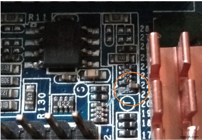 HIS G31デスクトップマザーボード修理記：電源が入らない原因はSMDコンデンサの剥離だった