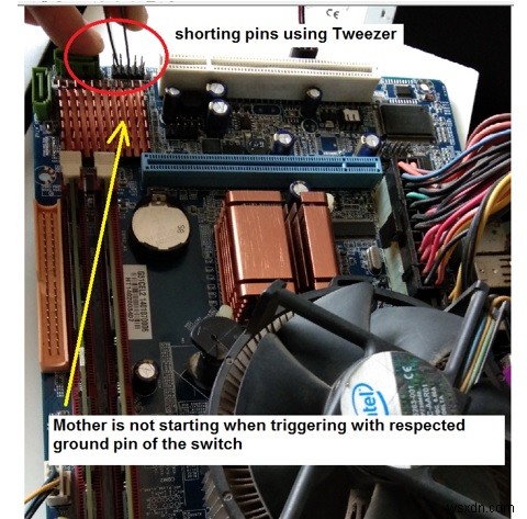 HIS G31デスクトップマザーボード修理記：電源が入らない原因はSMDコンデンサの剥離だった