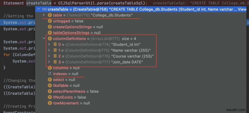 JSqlParserを使ってCREATE TABLE文に主キー（PRIMARY KEY）を追加する方法