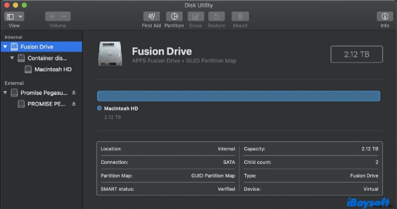 【Mac】Fusion Driveが表示されない・動作しない時の対処法|分離ドライブの修復とデータ復旧ガイド