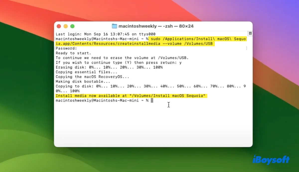 macOS 15 Sequoiaの起動可能なUSBインストーラーを作成する方法を徹底解説