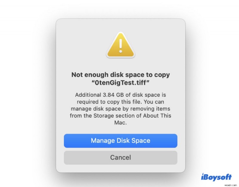Macでファイルコピー時に「ディスク容量が不足しています」エラーが出る原因と解決策まとめ