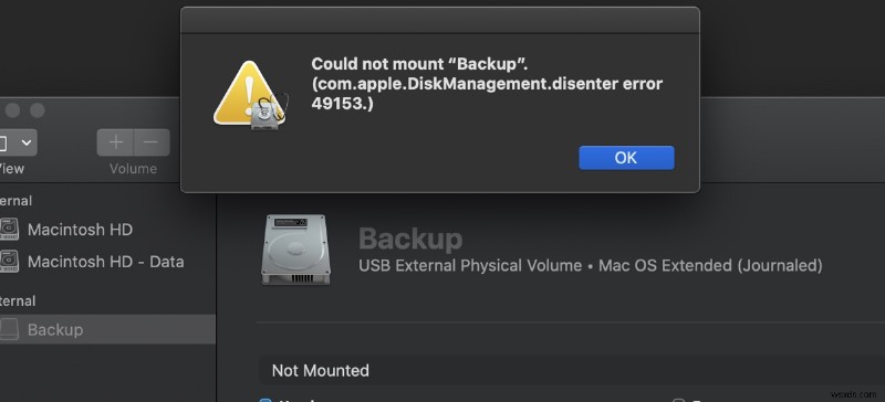 macOSでcom.apple.DiskManagement.disenterエラー49153が出たときの対処法9選|データ復旧も解説