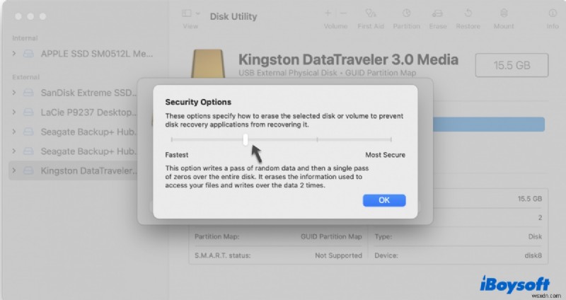 macOSのディスクユーティリティエラー69760を解決：「デバイスの最後のブロックに書き込めません」