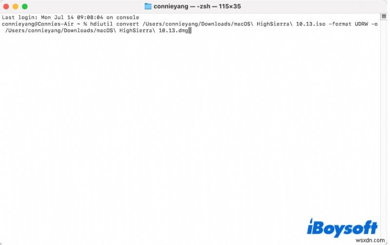 macOSでISOをDMGに変換する方法|ステップバイステップチュートリアル