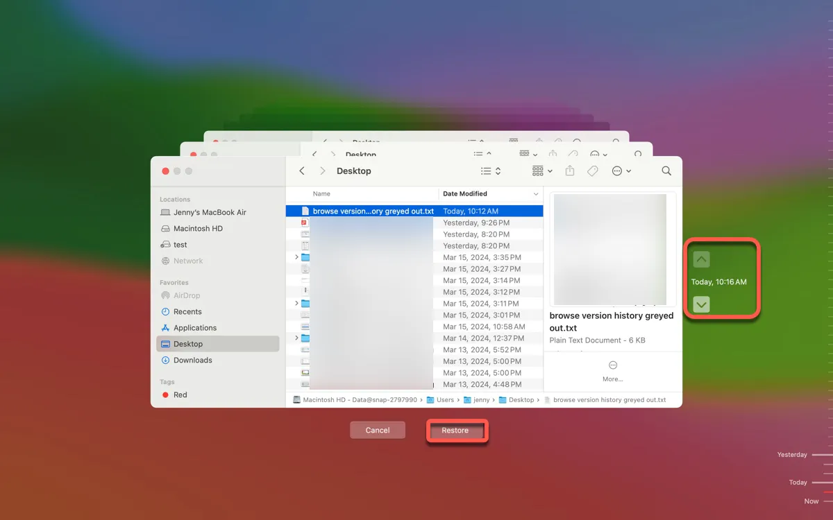 MacでWord・Excel・PowerPointの「バージョン履歴を参照」がグレーアウトしている場合にファイルを復元する方法
