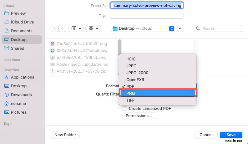 Macのプレビューで「書類を自動保存できませんでした」と表示される場合の対処法