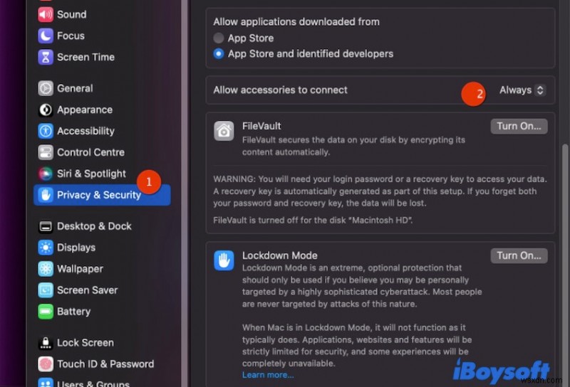macOS VenturaのロックダウンモードでSDカードが表示されない問題を解決する方法