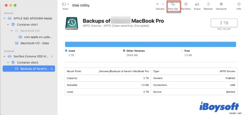 Macで「現在のTime Machineバックアップディスクに接続できません」エラーを解決する方法