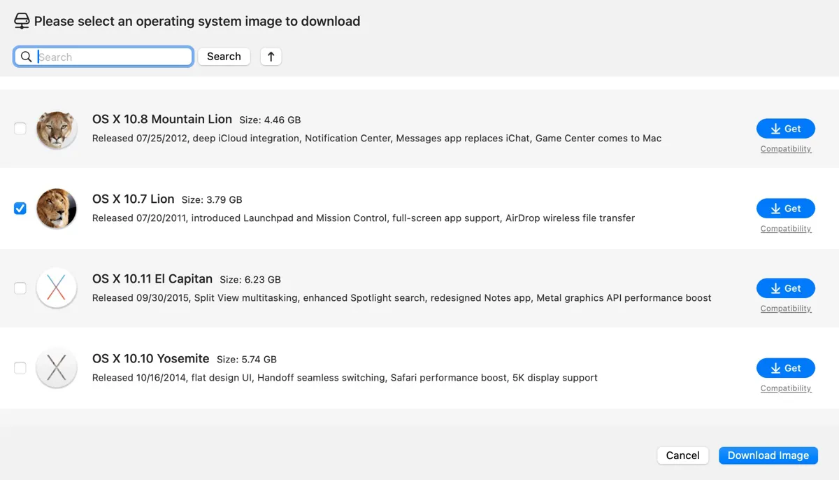 Mac OS X 10.7 Lion インストーラーを無料ダウンロード|DMG・ISO・.app形式と起動可能USBの作り方