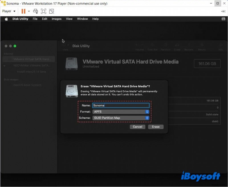 Windows版VMware WorkstationにmacOS Sonomaをインストールする完全ステップバイステップガイド