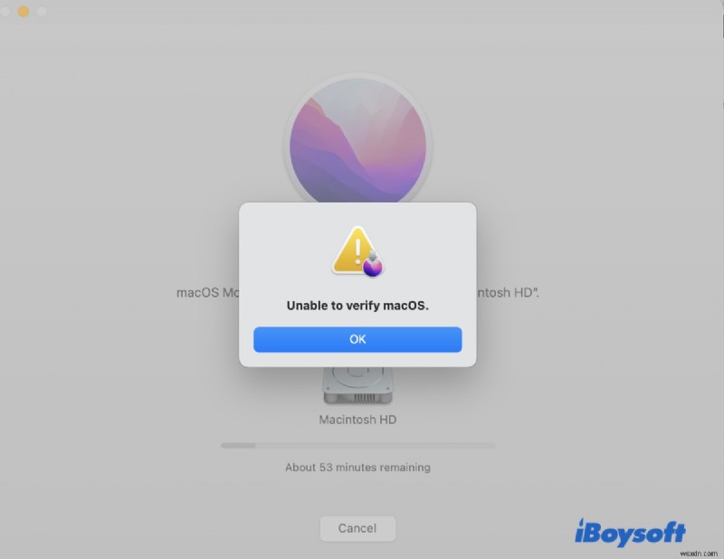 macOS Venturaの検証エラーを解決!「検証できませんでした」「macOSを検証できません」への対処法