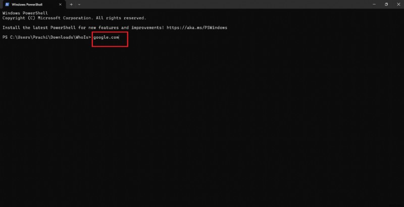 コマンドプロンプトでWindowsのWHOISルックアップを実行する方法