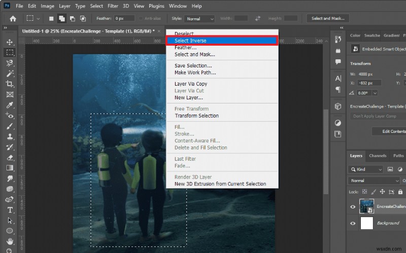 Photoshopで選択範囲を反転する3つの確実な方法|ショートカットあり・なし完全解説