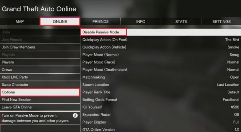 【GTA5】パッシブモードを無効化する方法!PC・Xbox・PlayStation別に徹底解説