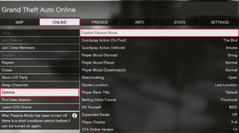 【GTA5】パッシブモードを無効化する方法!PC・Xbox・PlayStation別に徹底解説