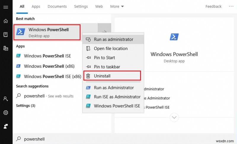 Windows 10 から Windows PowerShell をアンインストールする4つの簡単な方法