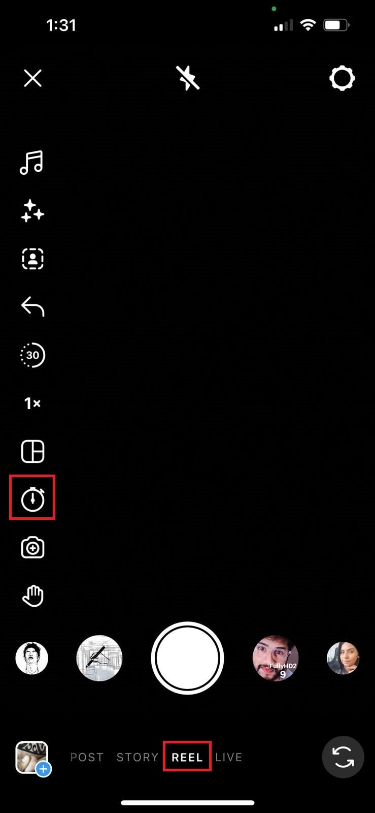 iPhoneのInstagramカメラにタイマーを設定する方法|完璧なセルフィー&リール撮影術