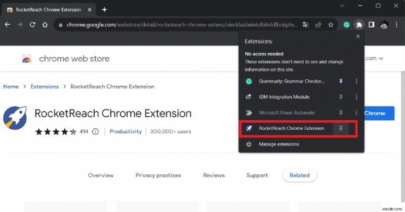 RocketReach Chrome拡張機能のダウンロード方法:ビジネスアウトリーチを簡単に強化する