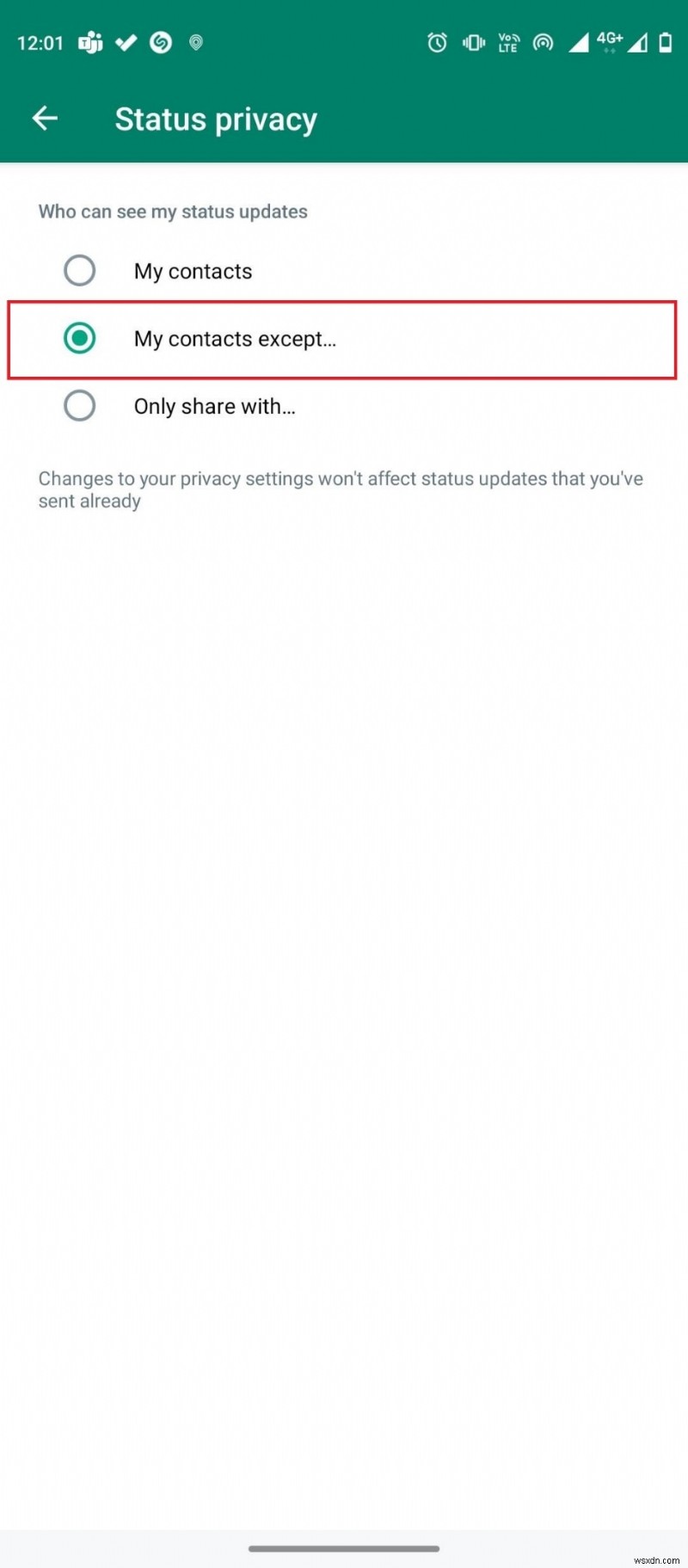 WhatsAppステータスのプライバシー設定をマスター!特定の人だけに表示・非表示にする方法(Android)