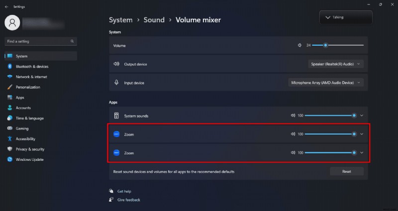システム設定を変更せずにZoomの音量だけを下げる方法
