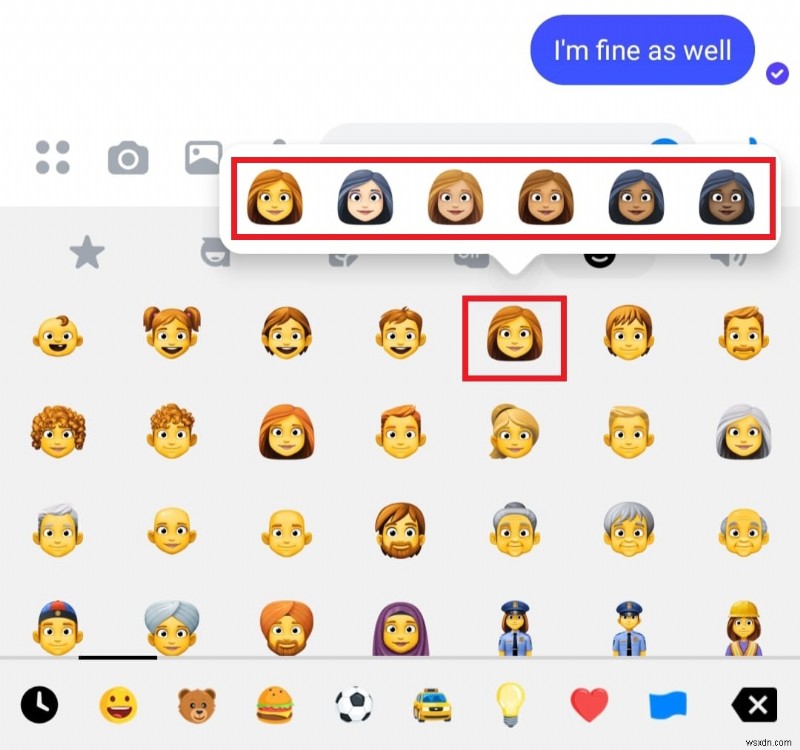 Facebookメッセンジャーで絵文字の肌の色を変更する方法